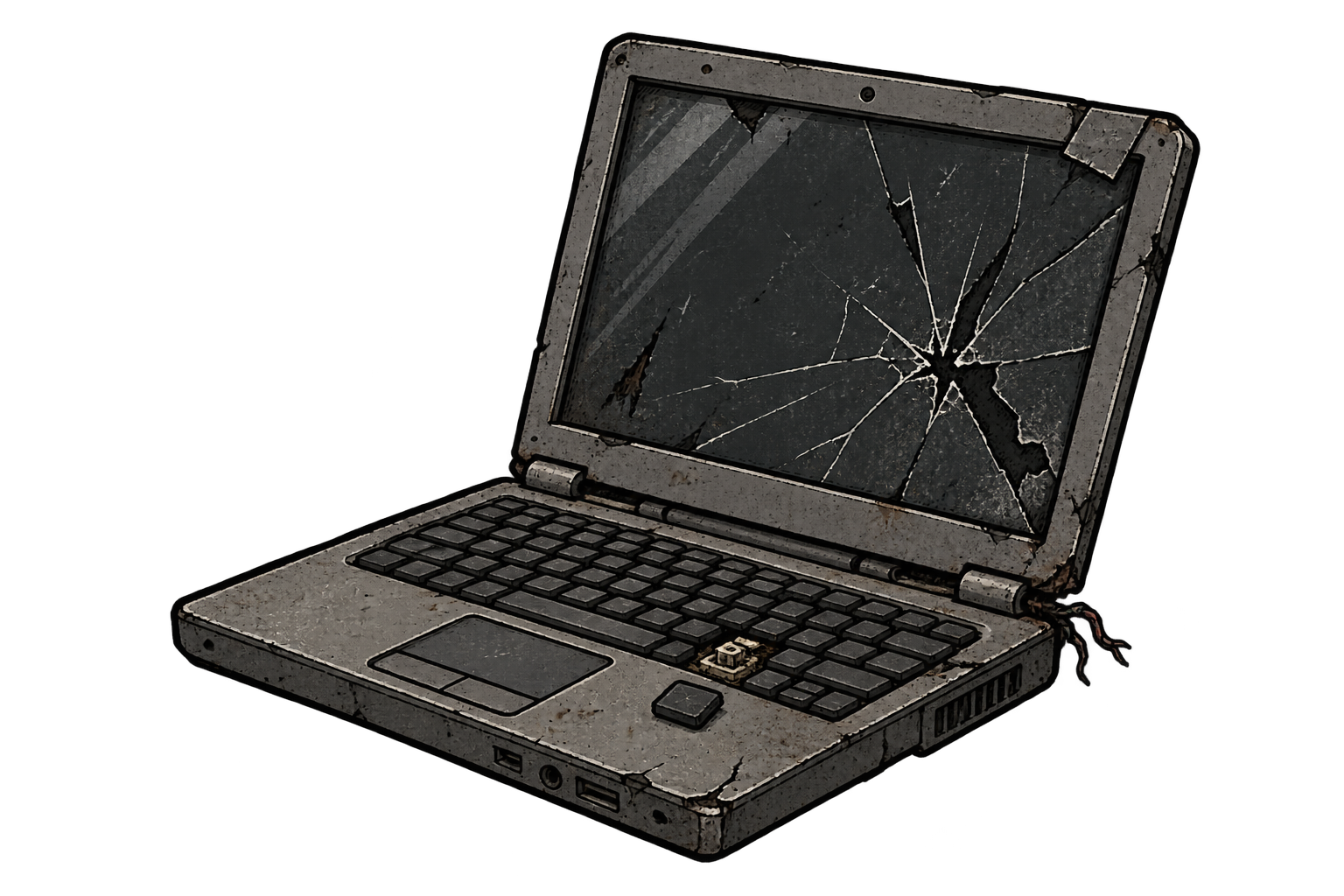 Broken laptop