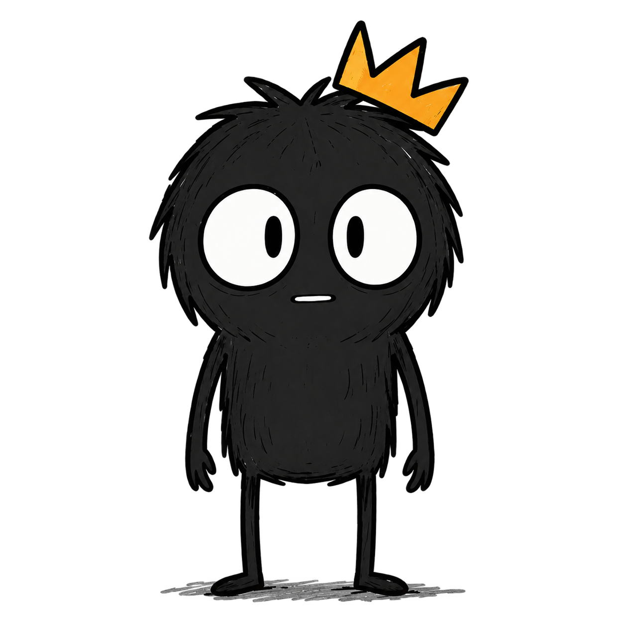 MORK standing with his crown