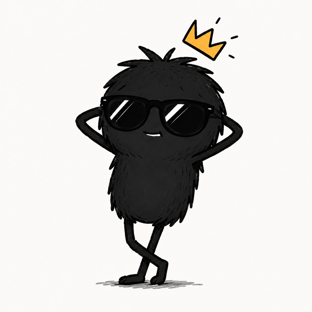 MORK wearing sunglasses